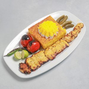 تهچین با جوجه کباب